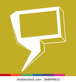 Speech bubble icon Illustration symbol design
