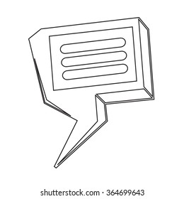 Speech bubble icon Illustration symbol design