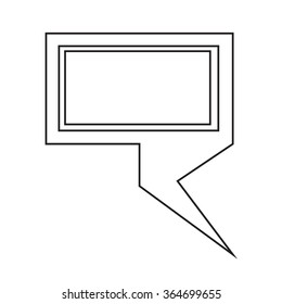 Speech bubble icon Illustration symbol design