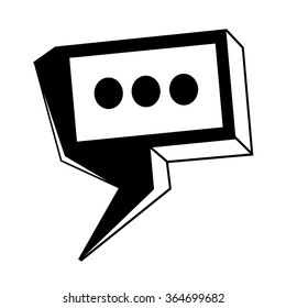 Speech bubble icon Illustration symbol design