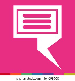 Speech bubble icon Illustration symbol design