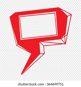 Speech bubble icon Illustration symbol design