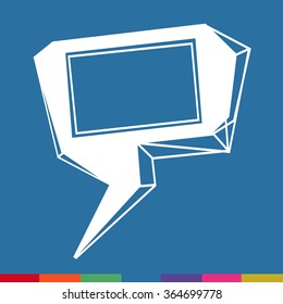 Speech bubble icon Illustration symbol design