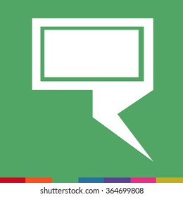 Speech bubble icon Illustration symbol design