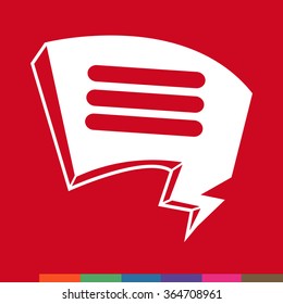 Speech bubble icon Illustration symbol design