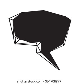 Speech bubble icon Illustration symbol design