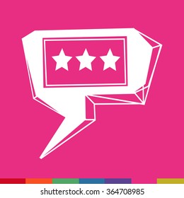 Speech bubble icon Illustration symbol design
