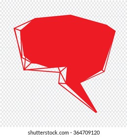 Speech bubble icon Illustration symbol design
