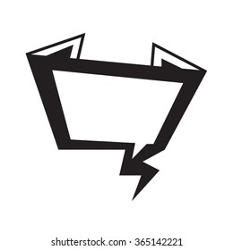 Speech bubble icon Illustration symbol design