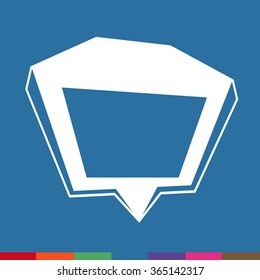 Speech bubble icon Illustration symbol design