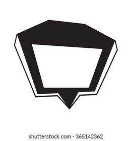Speech bubble icon Illustration symbol design