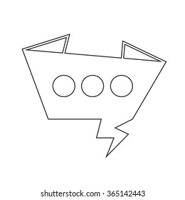 Speech bubble icon Illustration symbol design