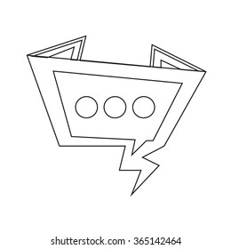 Speech bubble icon Illustration symbol design