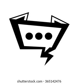 Speech bubble icon Illustration symbol design