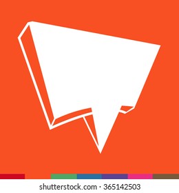 Speech bubble icon Illustration symbol design