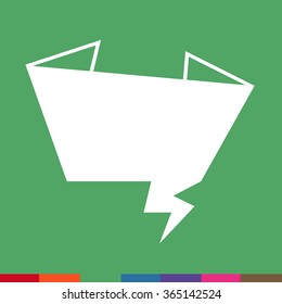 Speech bubble icon Illustration symbol design