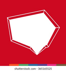 Speech bubble icon Illustration symbol design