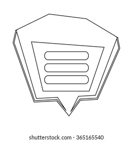 Speech bubble icon Illustration symbol design