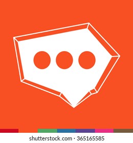 Speech bubble icon Illustration symbol design