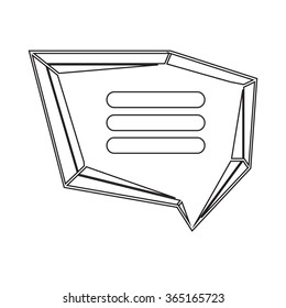 Speech bubble icon Illustration symbol design