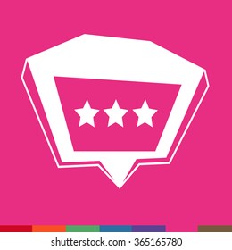 Speech bubble icon Illustration symbol design