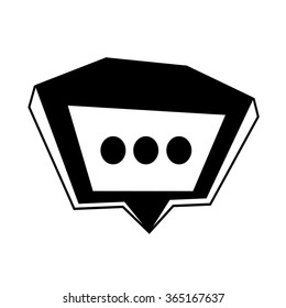 Speech bubble icon Illustration symbol design