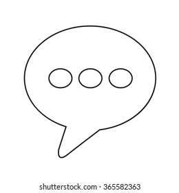Speech bubble icon Illustration symbol design