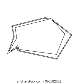 Speech bubble icon Illustration symbol design