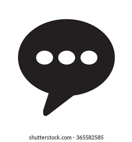 Speech bubble icon Illustration symbol design