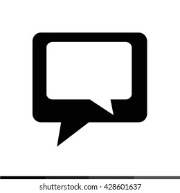 Speech bubble icon Illustration symbol design