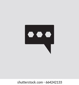 Speech bubble icon infographic isolated on grey background.Vector illustration.