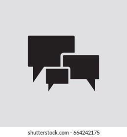 Speech bubble icon infographic isolated on grey background.Vector illustration.