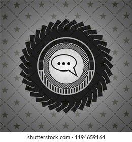 speech bubble icon inside black badge