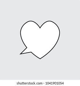Speech bubble icon, isolated. Flat design.