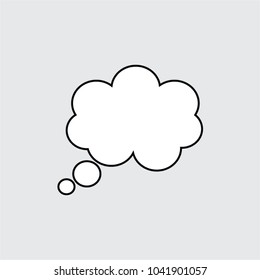 Speech bubble icon, isolated. Flat design.