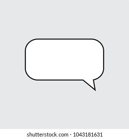 Speech bubble icon, isolated. Flat design.