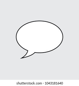 Speech bubble icon, isolated. Flat design.