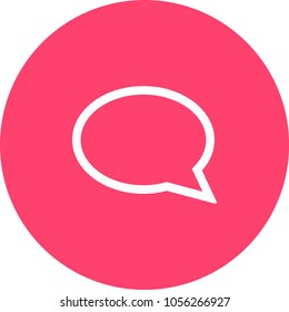 Speech bubble icon, isolated. Flat design.