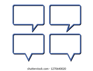 Speech bubble icon, isolated. Flat design. Vector