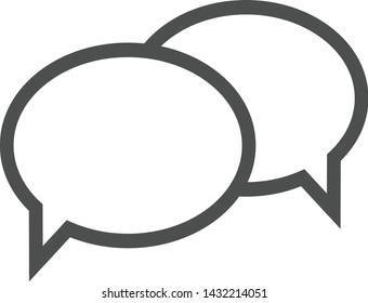 Speech bubble icon, isolated. Flat design.