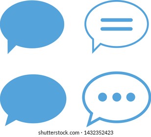 Speech bubble icon, isolated. Flat design.