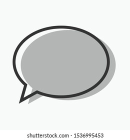Speech bubble icon, isolated. Flat design.