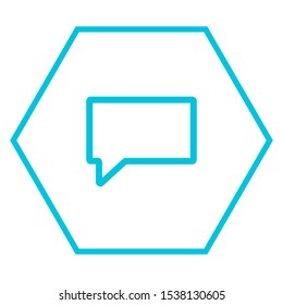 Speech bubble icon, isolated. Flat design.