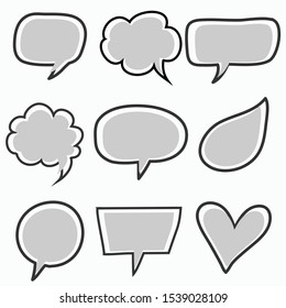 Speech bubble icon, isolated. Flat design.