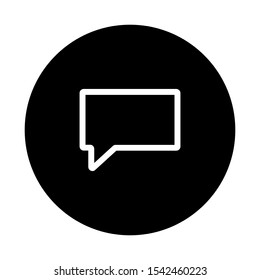 Speech bubble icon, isolated. Flat design.