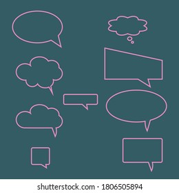 Speech bubble icon, isolated. Flat design.