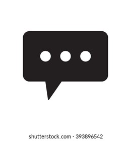 Speech  bubble  icon,  isolated. Flat  design.