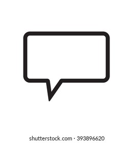 Speech  bubble  icon,  isolated. Flat  design. - Shutterstock ID 393896620