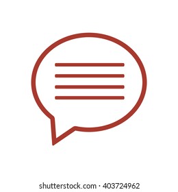 Speech  bubble  icon,  isolated. Flat  design.