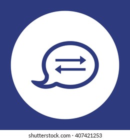 Speech  bubble  icon,  isolated. Flat  design.